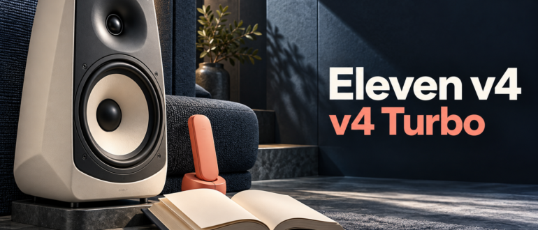 Eleven v4 и v4 Turbo: акустическая колонка, открытая книга и коралловая телефонная трубка