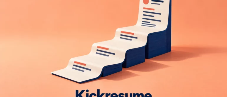 Kickresume: бумажная лестница из листов резюме