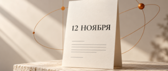 Концептуальная иллюстрация: календарная карточка с датой 12 ноября