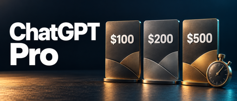 ChatGPT Pro: три уровня подписки с ценами 100, 200 и 500 долларов в месяц