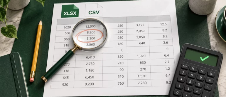 Проверка табличных данных Excel и CSV: повторные строки под лупой и калькулятор