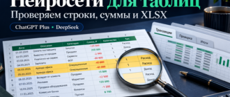 Нейросети для таблиц: иллюстрация сравнения ChatGPT Plus и DeepSeek, созданная ИИ