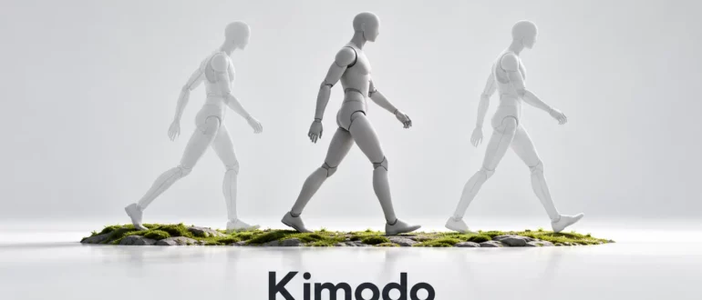 Kimodo: последовательные позы манекена как иллюстрация генерации трёхмерного движения
