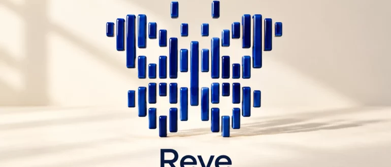 Reve: редакционная скульптура бабочки из вертикальных синих элементов