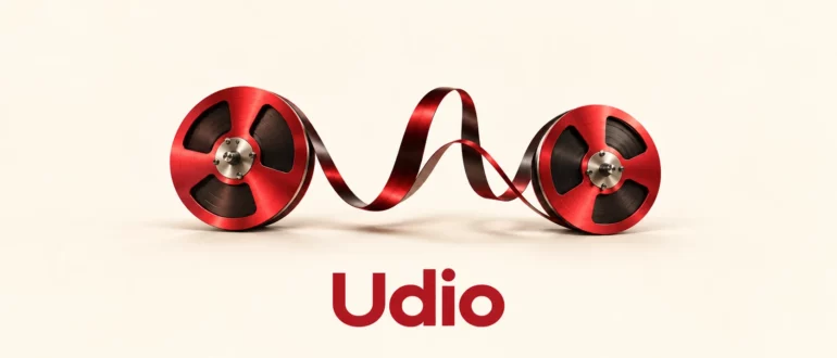 Udio: аудиокатушки, соединённые музыкальной лентой