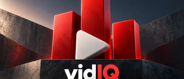 vidIQ: видеосимвол и столбцы как иллюстрация аналитики видео